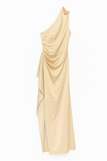 VESTIDO CERIMÓNIA ASSIMÉTRICO
