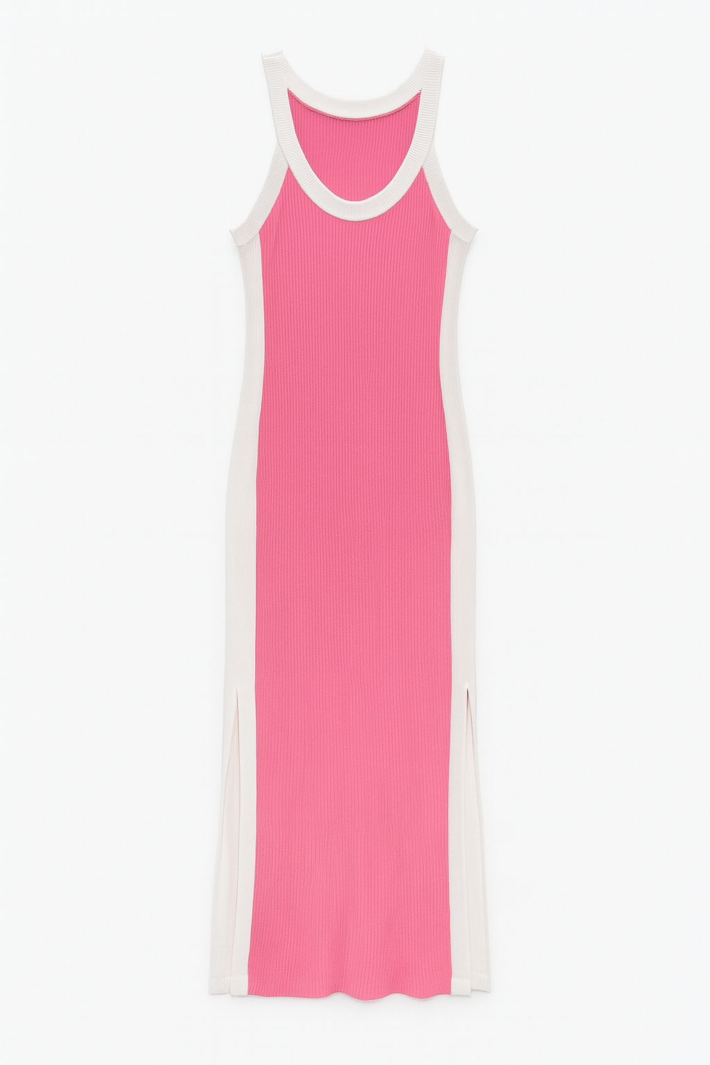 VESTIDO MIDI CANELADO