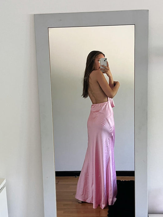 VESTIDO CERIMÓNIA DECOTE PROFUNDO