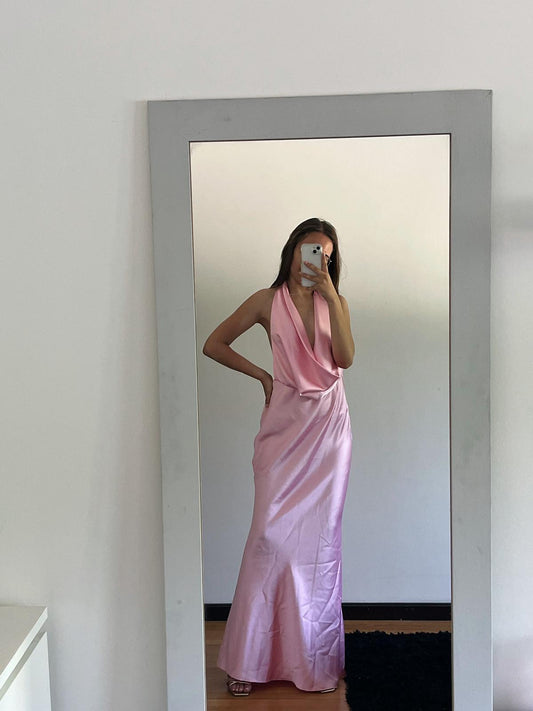 VESTIDO CERIMÓNIA DECOTE PROFUNDO