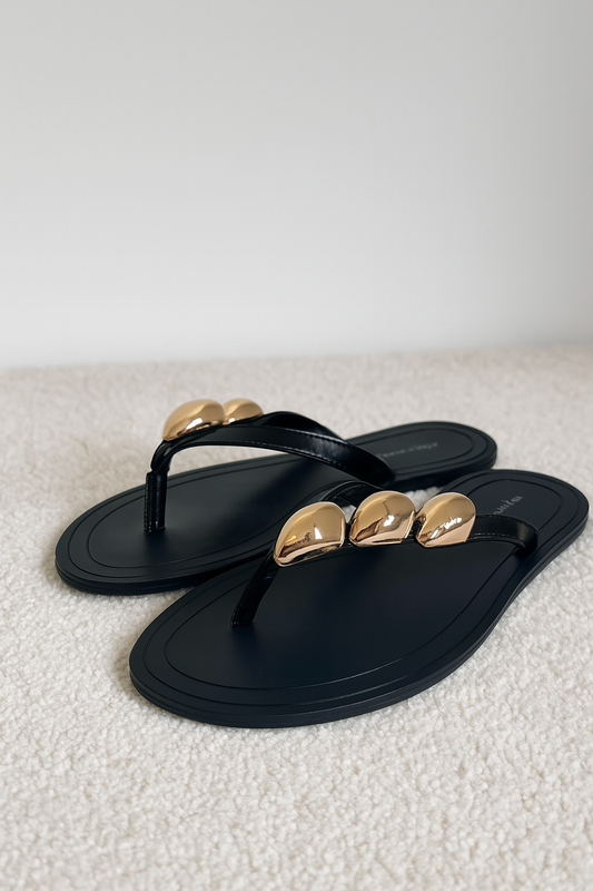 CHINELO COM PEÇAS DOURADAS