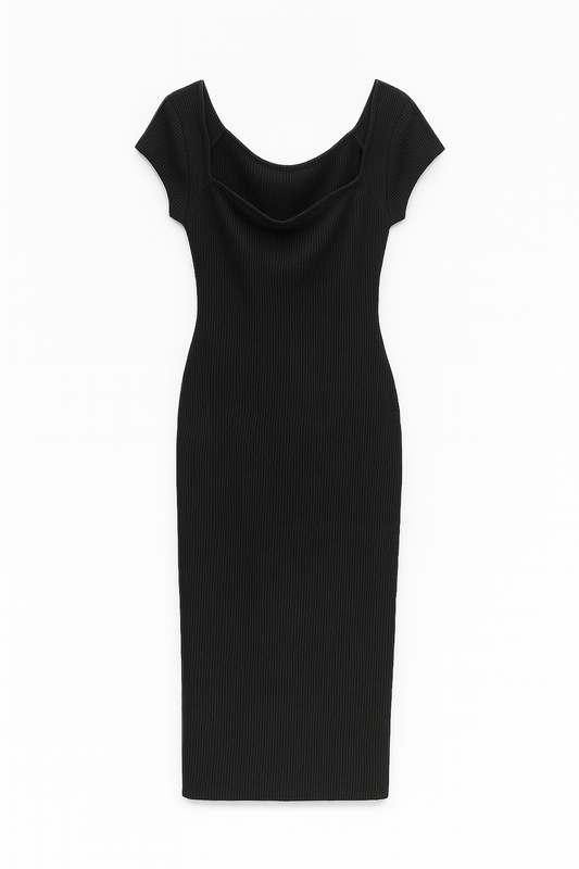 VESTIDO MIDI DECOTE