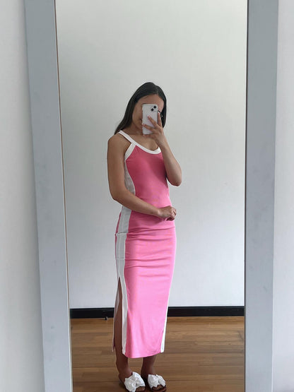 VESTIDO MIDI CANELADO